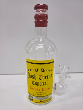 9" BOTTLE GLASS BONG