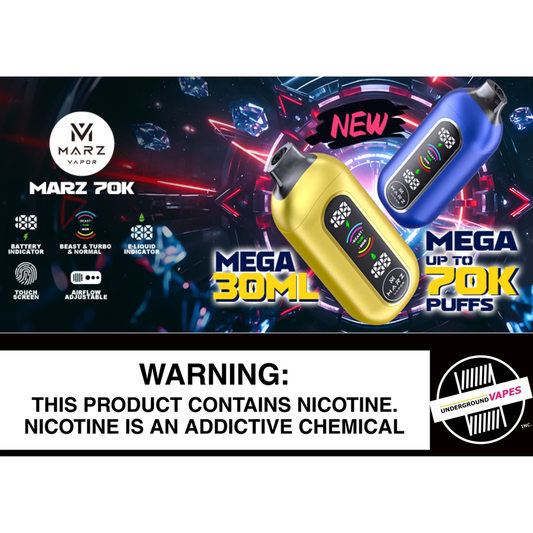 MARZ VAPOR 70K ($39.99 PROMO PRICE) - Underground Vapes Inc - Cambridge