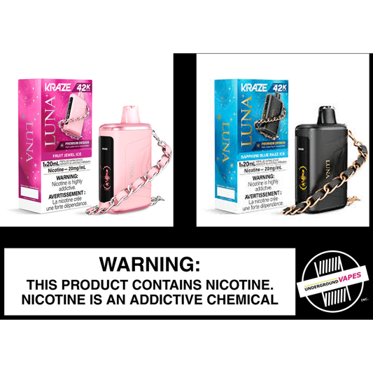 KRAZE LUNA 42K DISPOSABLES - Underground Vapes Inc - Cambridge