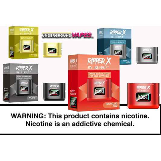 RIPPER X BATTERY COMPATIBLE WITH LEVEL X, DRIP'N LEVEL X , RIPPER X - Underground Vapes Inc - Cambridge