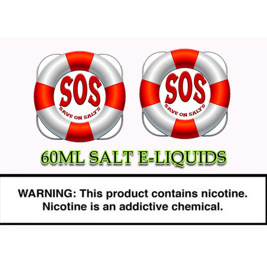 PROMO SPECIAL $29.99 (LIMITED TIME) SOS SALTS 60ML - Underground Vapes Inc - Cambridge