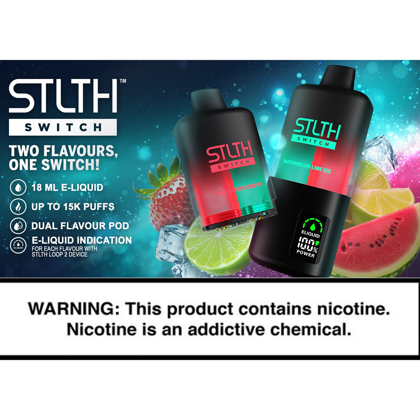 STLTH SWITCH, 2 FLAVOURS IN 1 POD PACK (REQUIRES RECHARGEABLE STLTH BATTERY DEVICE)