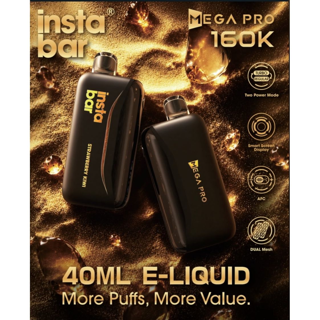 Insta Bar Mega Pro 160K Disposable Vape - Underground Vapes Inc - Cambridge