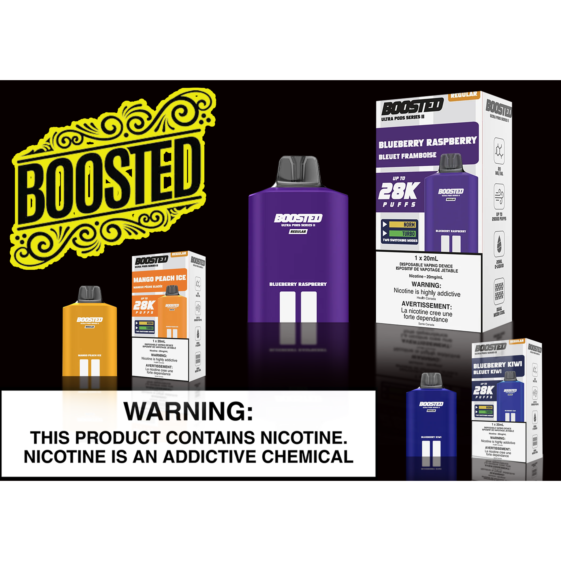 BOOSTED ULTRA SERIES PLUS ( BATTERY INCLUDED) - Underground Vapes Inc - Cambridge