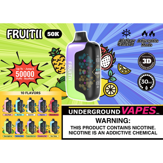 FRUITII 50K DISPOSABLES PROMO PRICE - Underground Vapes Inc - Cambridge