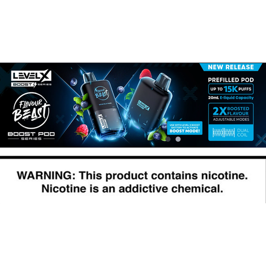 LEVEL X BOOST 25K PODS/BATTERYS (REQUIRES LEVEL X BATTERY) - Underground Vapes Inc - Cambridge