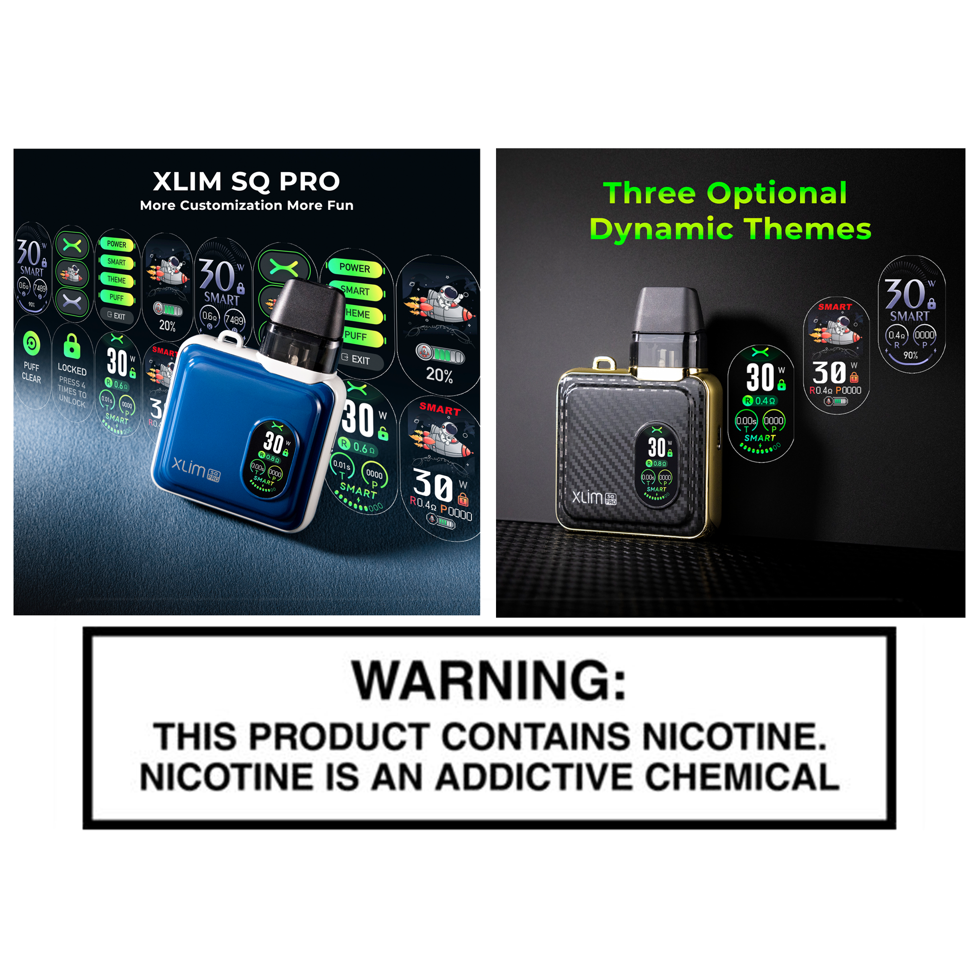 OXVA XLIM SQ PRO WITH ANIMATED COLOR SCREEN - Underground Vapes Inc - Cambridge