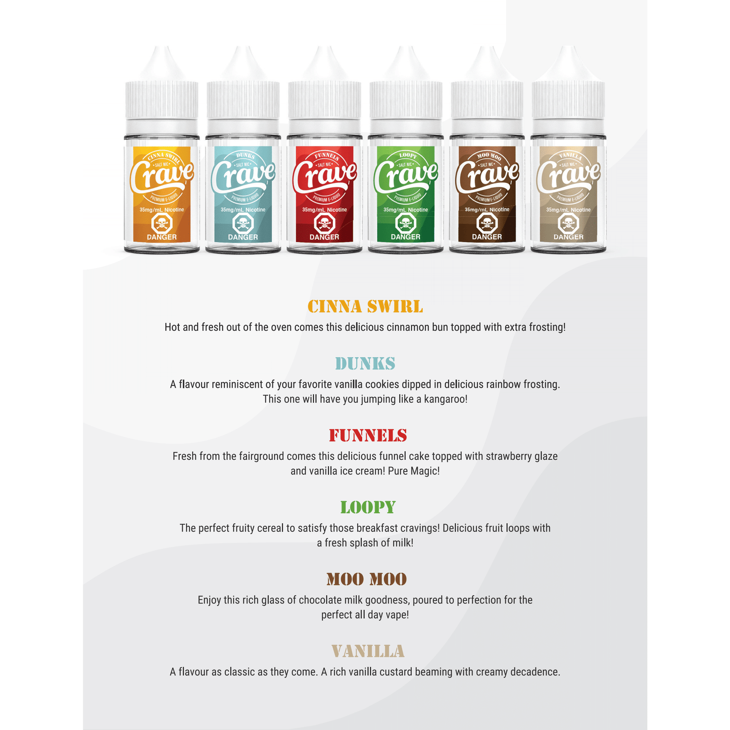 CRAVE SALTS 30ML (SEE FLAVOR MENU) EXCISE TAXED - Underground Vapes Inc - Cambridge