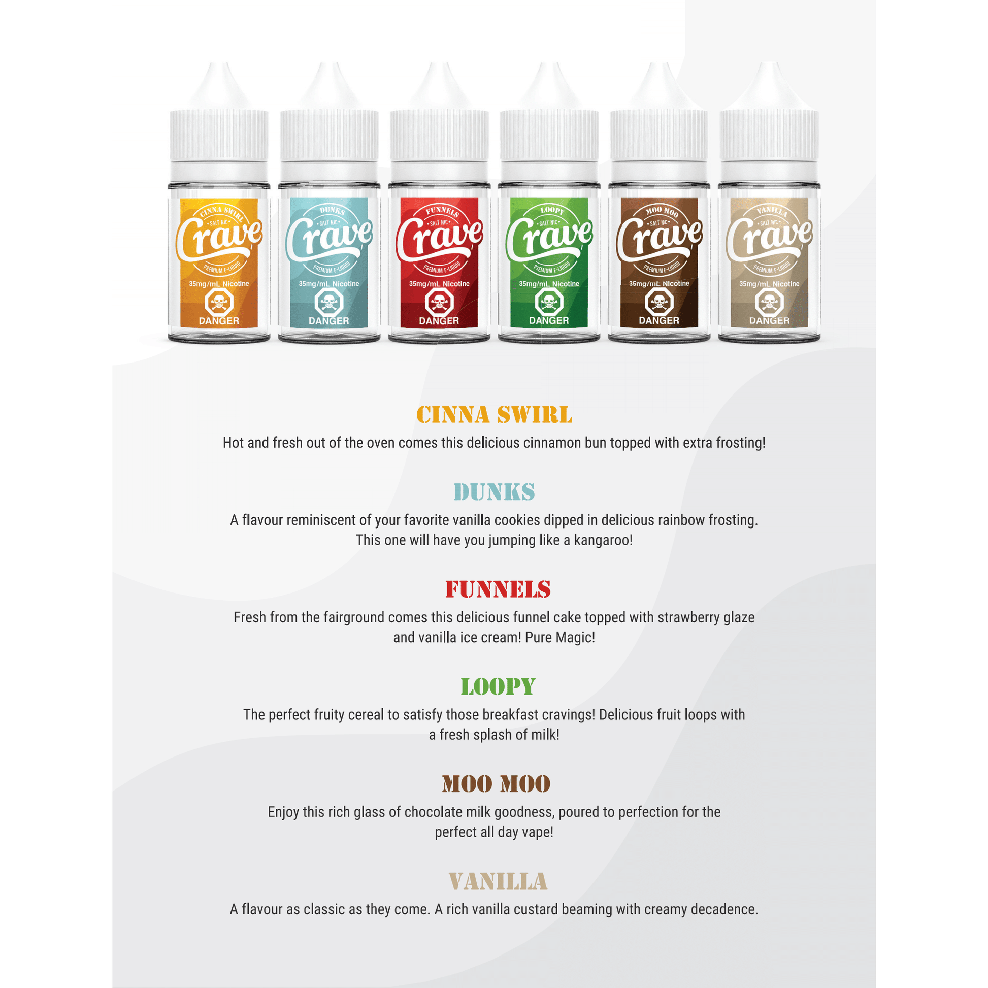 CRAVE SALTS 30ML (SEE FLAVOR MENU) EXCISE TAXED - Underground Vapes Inc - Cambridge
