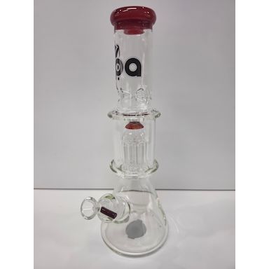 13.5 " 8mm Glass Beaker Bong with center perculator