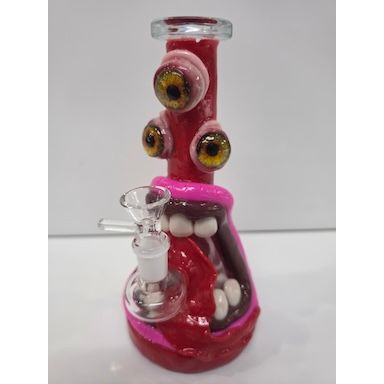 8.5" Sceamin Gleamin Glass beaker bong