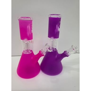 8" glass beaker bong with perc