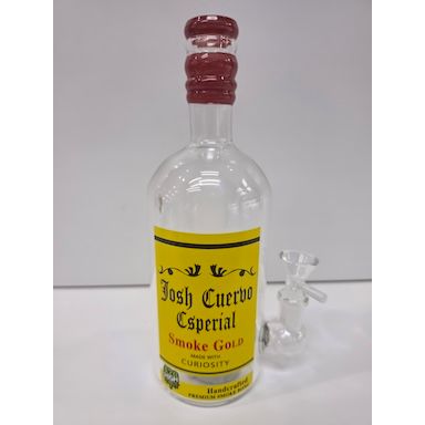 9" BOTTLE GLASS BONG