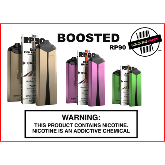 Boosted RP90 Disposable Vape - 11,500 Puffs, 19ML