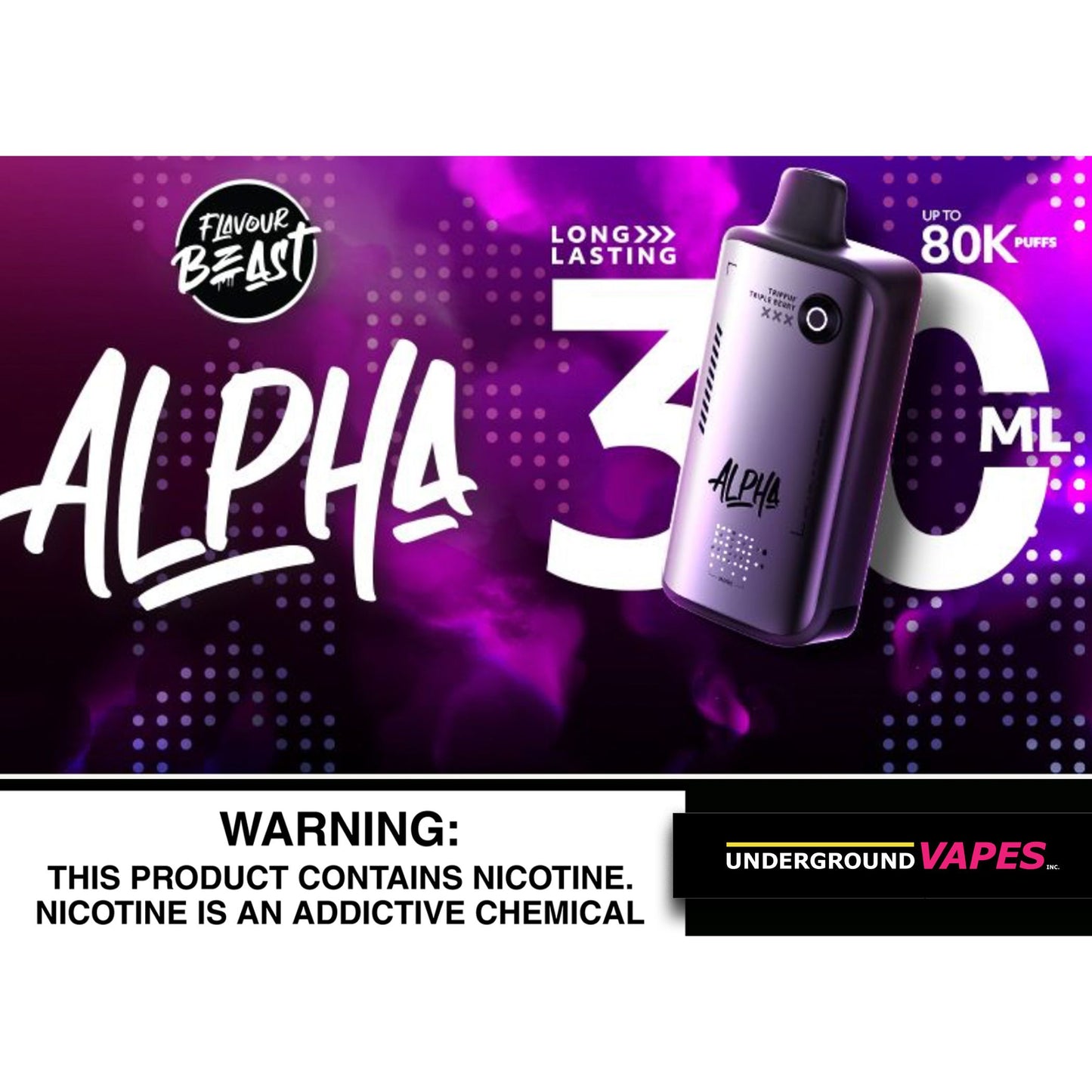 Beast Alpha Disposable 30ML - Underground Vapes Inc - Cambridge