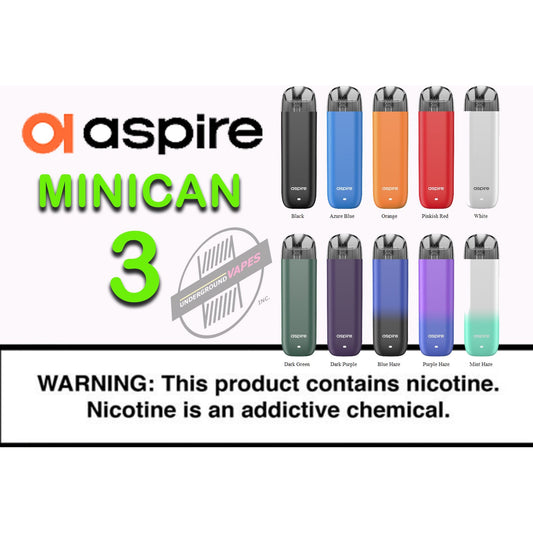 Aspire Minican 3 Kit (3 ml) - Underground Vapes Inc - Cambridge