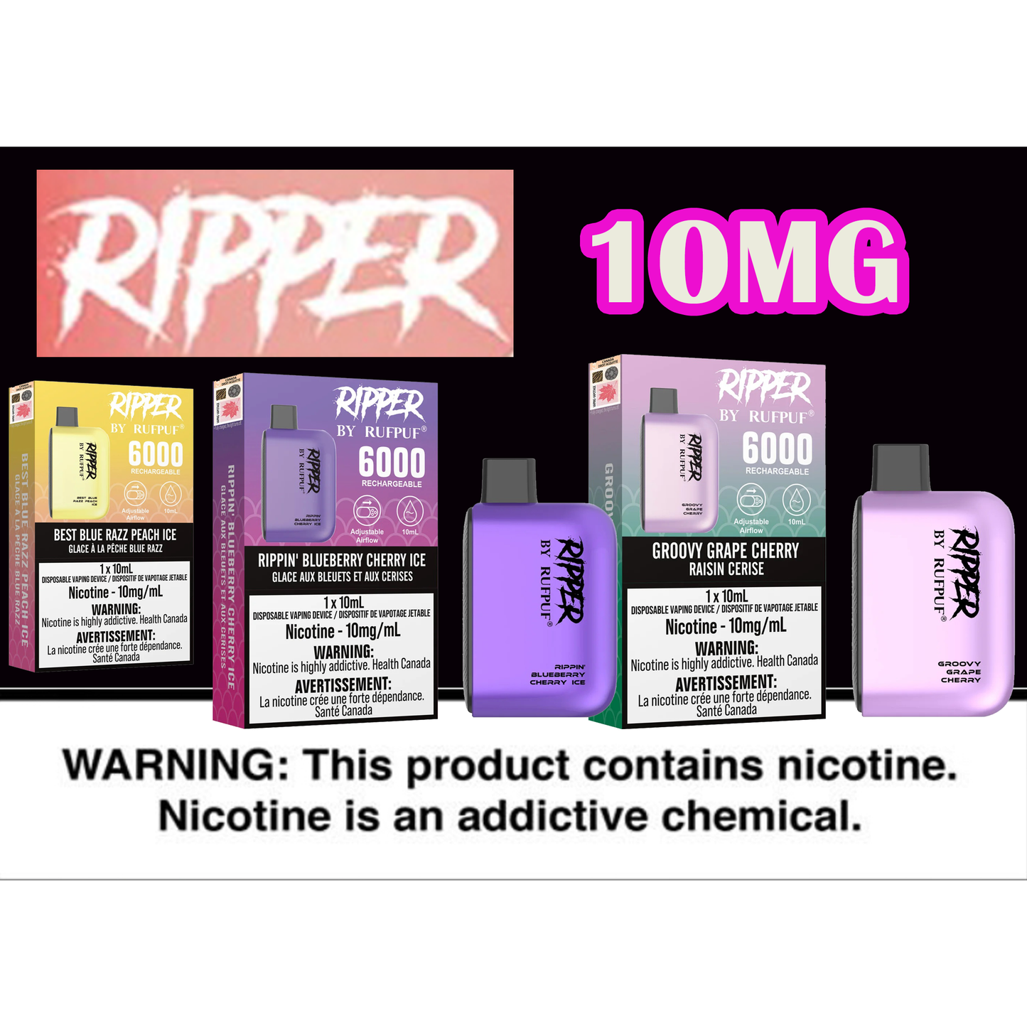 RIPPER 6000 10MG DISPOSABLES