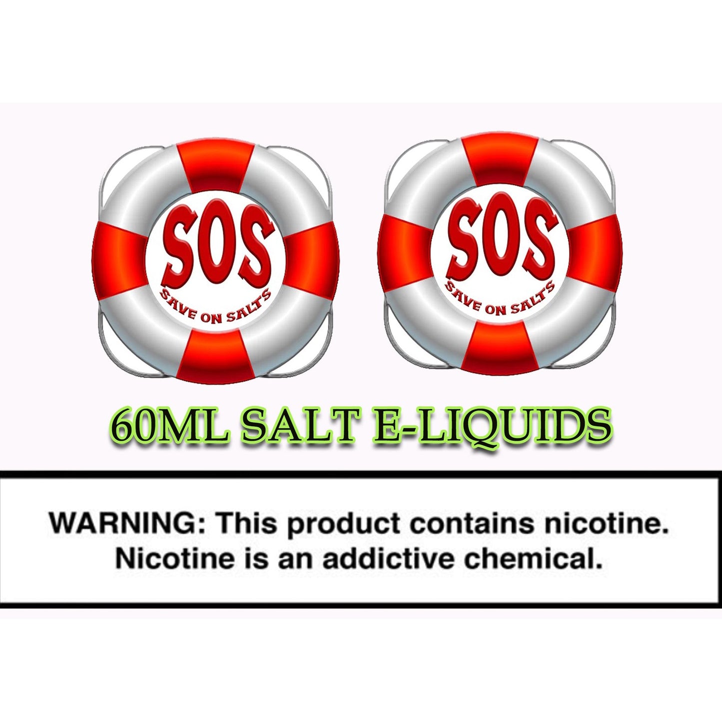 PROMO SPECIAL $29.99 (LIMITED TIME) SOS SALTS 60ML - Underground Vapes Inc - Cambridge