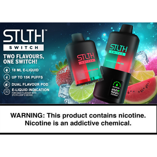 STLTH SWITCH 2 FLAVOURS IN 1 POD PACK (REQUIRES RECHARGEABLE STLTH BATTERY DEVICE)