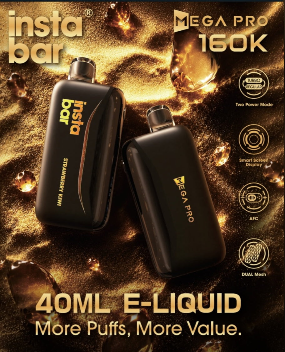 Insta Bar Mega Pro 160K Disposable Vape (ARRIVING THURSDAY)