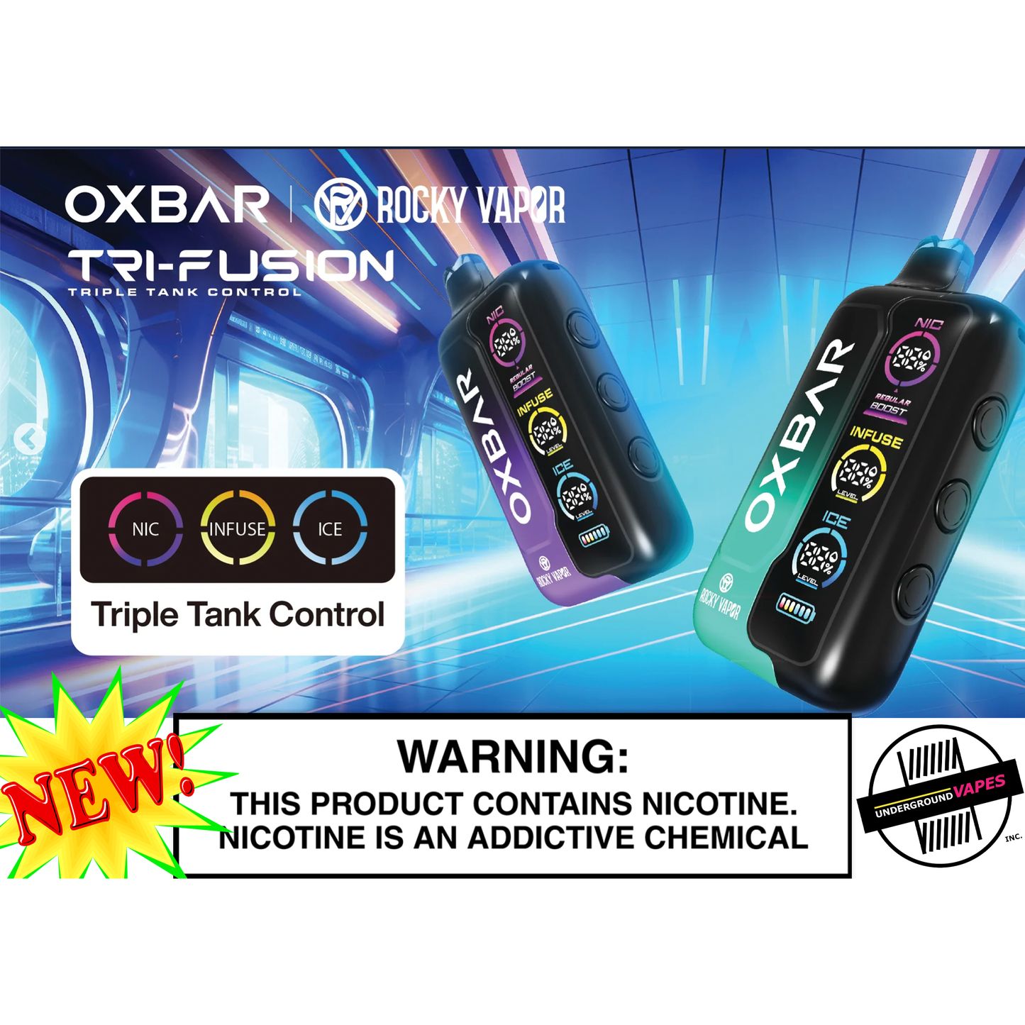 OXBAR TRI-FUSION TRIPLE TANK