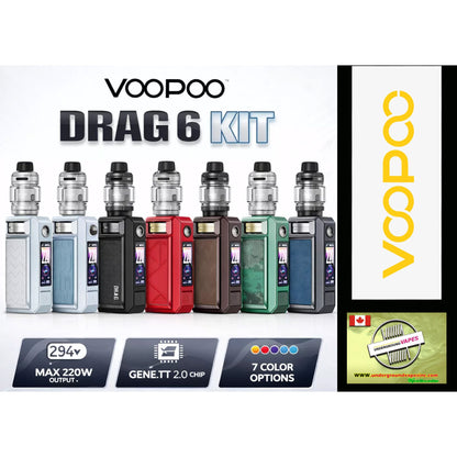 Voopoo Drag 6 Starter Kit 5mL [CRC Version] - Underground Vapes Inc - Cambridge