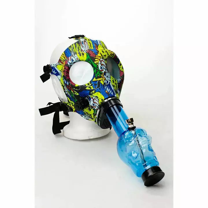 Gas Mask ( SKULL Bong included)  – Glow in the Dark – Comes Assorted colors - Underground Vapes Inc - Cambridge