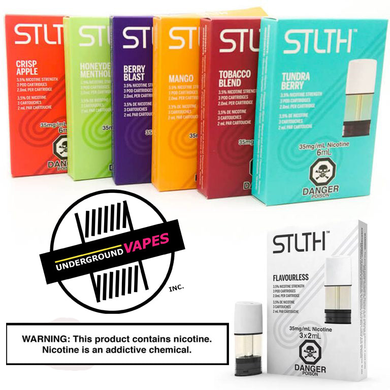 STLTH PODS 3/PK (SEE FLAVOR MENU) EXCISE TAXED - Underground Vapes Inc - Cambridge
